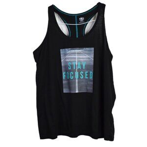 Athletic Works Tank XXL Womens Size 20 Graphic Print Stay Focused Workout Gym
